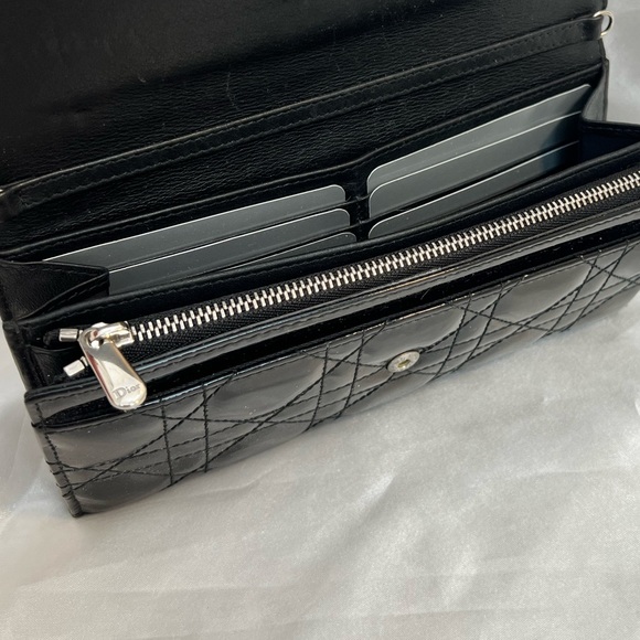 Dior Patent Cannage Lady Dior Long Wallet - Picture 4 of 14